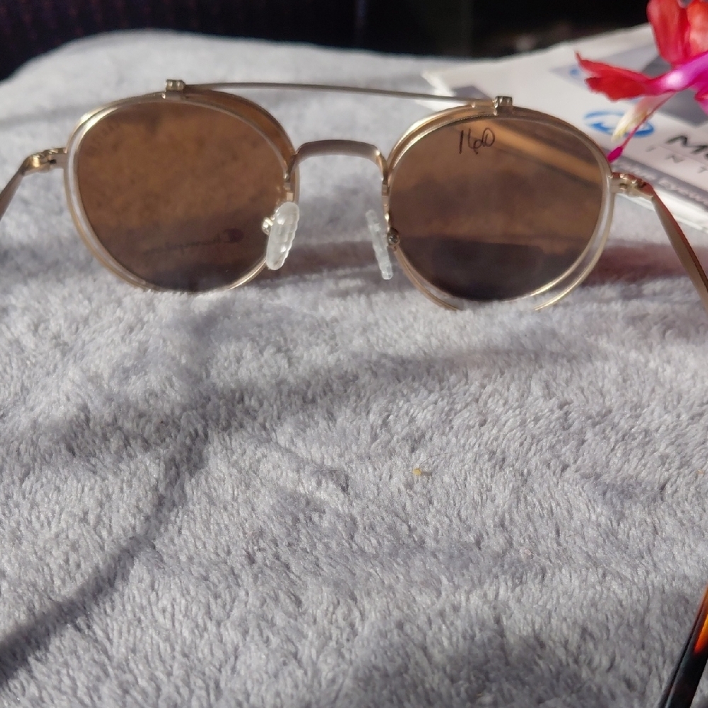 Gold Rimless Sunglasses - Picture 7 of 12